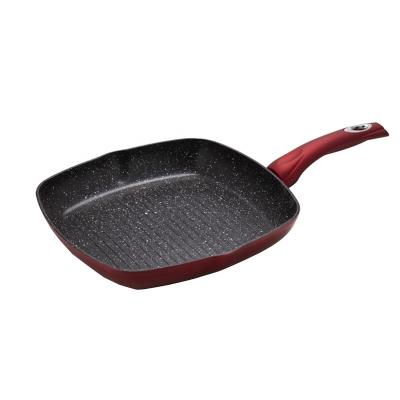 China Europe Induction Bottom 3 Layer Marble Coating Grill Pan Pan for sale