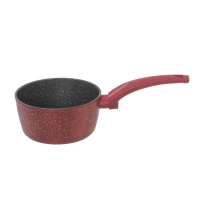 China Europe forged aluminum shot blasting stone sauce pan marble coating cookware for sale