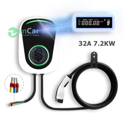 China Duosida 32a 7.2KW EV Charging Station SAE J1772 Type 1 Plug EV Wall 32a With Leakage Protection EV Charging Station 32A T1 No WIFI for sale