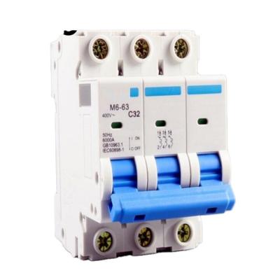 China Overload 220/400V 3Pole mcb Miniature Circuit Breaker With Electrical CE Certification Safety for sale