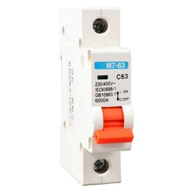 China M7-63 Overload AC MCB 1P 6A 10A 16A 20A 25A 32A 40A 50A 63A Miniature Circuit Breaker for sale