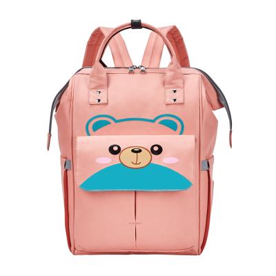 China Cute Large Capacity Anti-theft Waterproof Backpack Style Bear Bag Mommy Diaper Bags for sale