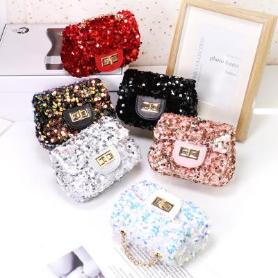 China Designers Cute Sequins Mini Bag 2021 Fashion Women Female Shoulder Bag Metal Chains Luxury Cross - Body Bags for sale