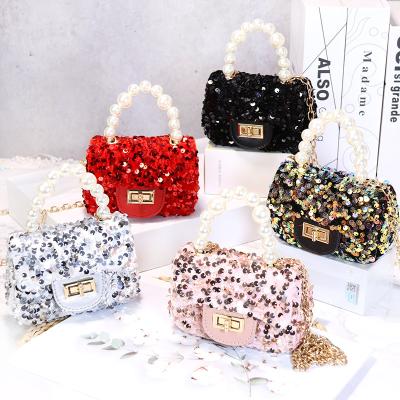 China Designers Cute Sequins Mini Bag 2021 Fashion Women Female Shoulder Bag Metal Chains Luxury Cross - Body Bags for sale