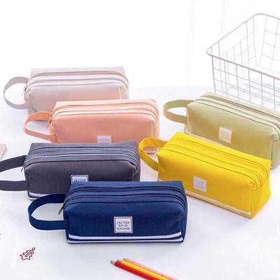 China Fashion Promotional Polyester Fabric Custom Printed Pen Bags Kids Eco-Friendly Students Pencil Case for sale