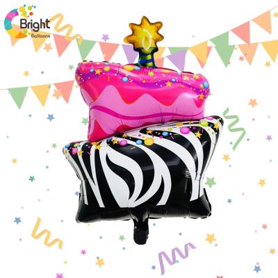 China Party Decoration Zebra-stripe Pattern Birthday Cake Balloons Spanish New Design Party Balloon Birthday Decoration for sale