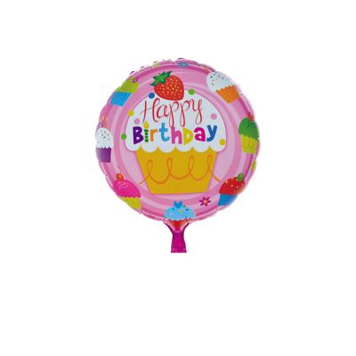 China Birthday Party Decoration New Design 18inch Round Foil Balloon Happy Birthday Helium Balloon For Birthday Party Decoration for sale