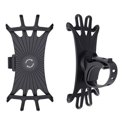 China OEM Adjustable 360 ​​Degree Adjustable Phone Holder Silicone Band For Universal Motorcycle Bike GPS Phone Holder Mount Bicycle Holder for sale