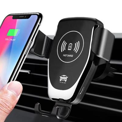 China 10W Car Phone Holder Car Wireless Charging Charger Pad Auto Lock Mobile Phone Stand Wireless Holder for sale