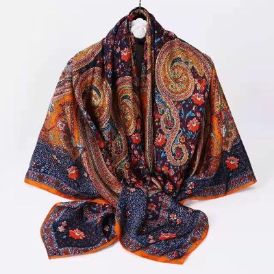 China Clothing Decoration Custom Decorative Shawl 140*140 Square Scarf Printed Silk Twill Scarf for sale