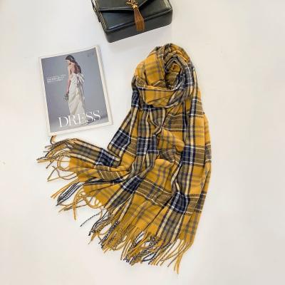 China Winter fashion cozy cashmere scarf wholesale wome and tassel simple shawl new design pashmina for sale