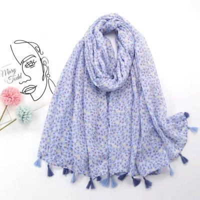 China Soft touch feeling style ethnic flower printed warm fashionable scarf shawl long cotton canvas spring and autumn double function scarf for sale