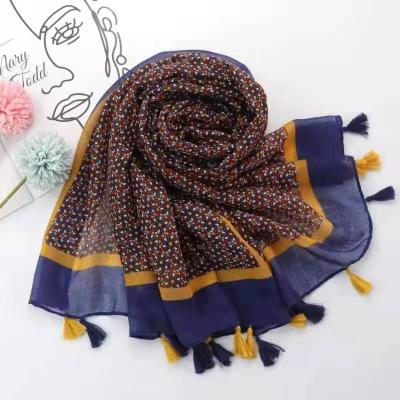 China Soft touch feeling spring/summer ethnic style new sunflower-printed polyester long scarf women's scarf sun protection shawls and other scarves for sale