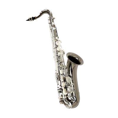 China Blacknickel Body Seasound factory high quality cheap black body silver tenor saxophone for sale