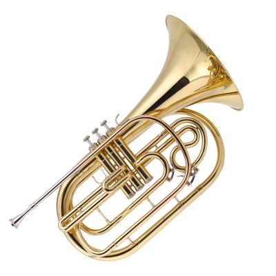 China 3 Accept OEM Factory Price Bb Cheap Gold Marching French Horn JYMFH6362 for sale