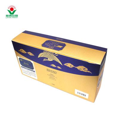 China Lintai recycled materials printing wine paper box with PVC window i talic paper box printing maker gift paper box with for sale