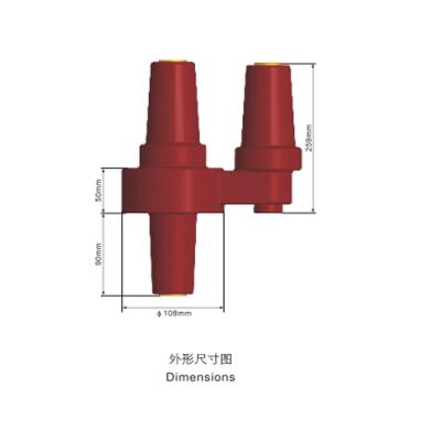 China EPDM Supply Quality 12/24KV 630A Deadbreak Feedthru Rotary Bushing Good For Protection-mound Transformer for sale