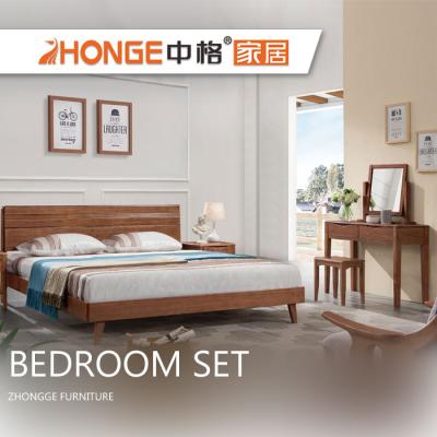 China Antique Wood Bedroom Double Bed Bed Room Furniture Luxury Solid Wood Bedroom for sale