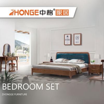 China Solid Wood Bedroom Furniture Set High Back Wooden Beds Single Bed Bedroom Furniture Solid Wood Set High Quality for sale