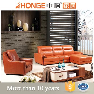 China Real New Modern Style Luxury Sectional Leather Sofa Set Genuine Leather Long Durability Living Room for sale