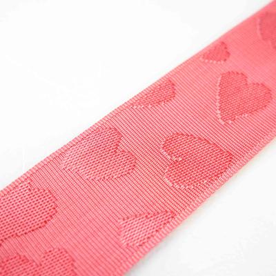 China Wholesale Eco-friendly Nylon Jacquard Heart Shape Woven Bag And Strap For Luggage Bag Belt for sale