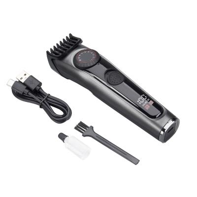 China Rechargeable Electric Adjustable RV Length Digital Display Hair Beard Trimmer for sale