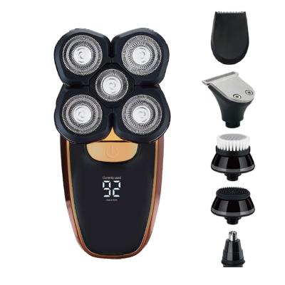 China Five Blade Electric Shaver Cordless Rechargeable Grooming Kit 5 In 1 Beard Five Head Hair Shaver For Men for sale