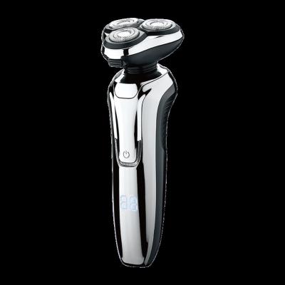 China Waterproof IPX6 Triple Blade Cord And Digital Display Cordless Triple Use Rotary Shaver for sale