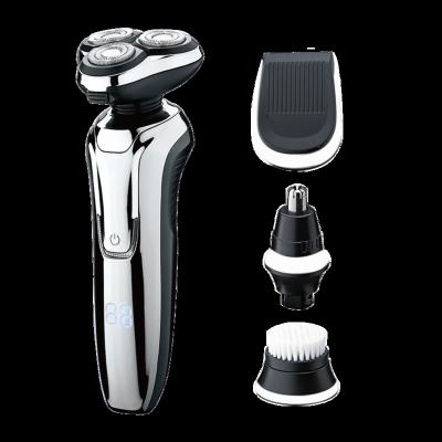 China Triple Blade 7 In 1 Cord IPX6 Waterproof And Digital Display Cordless Triple Rotary Shaver For Men for sale