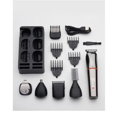 China IPX6 Waterproof RV Rope And Wireless Digital Display 12 In 1 Trimmer Grooming Kit for sale