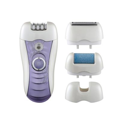 China Rv 4 IN 1 Women Electric Wet Dryer Advanced Rechargeable Cordless Electric Hair Removal Epilator for sale