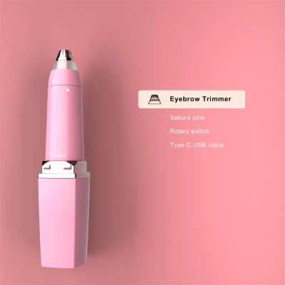 China PC+ Rose Updated Household Wholesale Coated Sakura Pink Eyebrow Electric Rechargeable Gold Blade Trimmer for sale