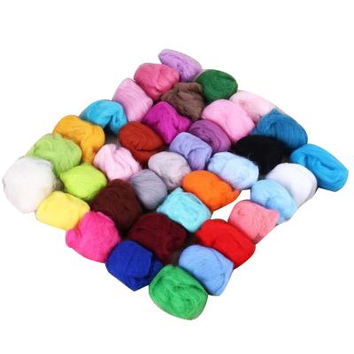 China Improve Child's Manual Ability ULTNICE 36 Colors DIY Material Wool Fiber Needle Felt Nomadic Woolen Yarn Buffing For Needle Felting DIY Handmade Spinning Doll Toy for sale