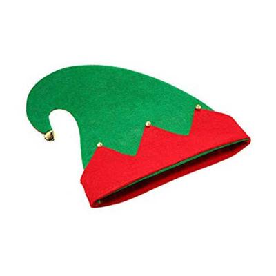 China Durable Christmas Elf Hat Nonwoven Felt Christmas Party Props Holiday Photo Props Kids Adult Christmas Hat for sale