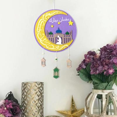 China New Design Durable Mubarak Felt Hanging Pendent Ramadan Decoration For Islamic Muslim Muslim Party Home Decor for sale