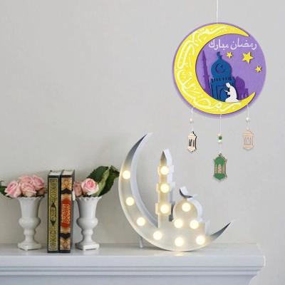 China Mubarak Felt Hanging Pendent Ramadan Durable Felt Decoration for Islamic Muslim Home Wall Decoration for sale