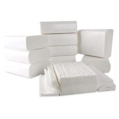 China Cheap Soft Interleaved Bathroom Hand Towels Disposable Z Fold Paper Hand Towel for sale