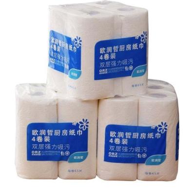 China Eco - Friendly Kitchen Cleaning Paper Roll Kitchen Paper Towels Roll Paper Strong Kitchen for sale