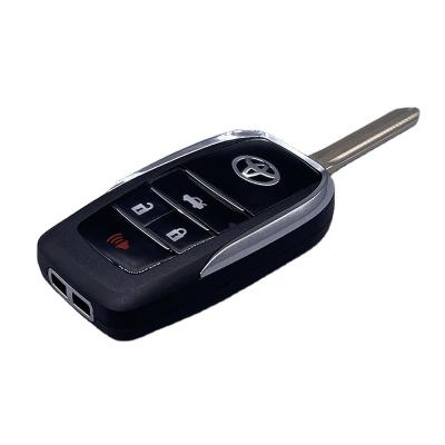 China Replace Car Key Case Car Transponder Key 4 Buttons Blank Car Key Case Remote Smart Cover For Toyota for sale