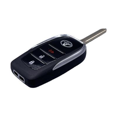 China Replace Car Key Case Professional 3 Buttons Blank Flip Key Toyot Car Key Smart Remote Control Housing for sale