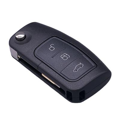 China Replace Car Key Case Factory Wholesale Flap Vehicle Locks Ford Focus Fiesta Mondeo 3 Buttons Car Key Cover for sale