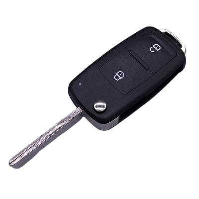 China Hot Sale 2 Button Wholesale Car Key Case Replace Flip Keyless Remote Control Car Key Shell For Vw Car Key for sale