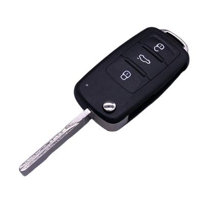 China Replace Car Key Case Car Key Case Accessories 3 Buttons Car Fold Smart Key Case Cover For VW Volkswagen for sale