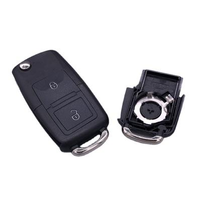 China Replace Car Key Case Ready To Board Flip Car Key Shell Cover 2 Buttons Car Smart FOB Remote Key For VW for sale