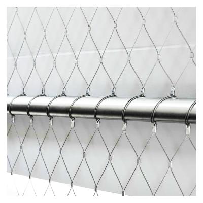 China Plain Weave Customize Type Folded Rope Mesh Zoo Stainless Steel Rope Mesh Ferrule Mesh for sale