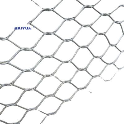 China Flexible Plain Weave Zoo Netting Monkey Cage Stainless Steel Wire Rope Mesh for sale