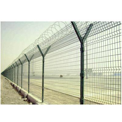 China Easily Assembled Y Mail Airport Security Fence Military Concertina Razor Barbed Wire Welded Mesh Fencing for sale