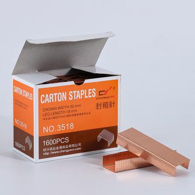 China Wide Stapler 35 Peel Plate Staples 3518 Copper Staples For Cardboard Staple Quilting Machine for sale