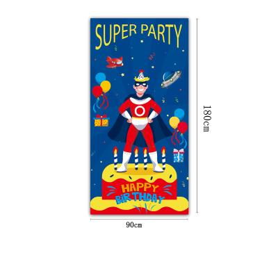 China Theme vertical party cartoon outdoor advertising display children's birthday banner indoor and outdoor poster layout hanging stage flag for sale