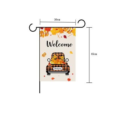 China Wholesale Custom Outdoor Advertising Display Decorative Garden Flag Autumn Thanksgiving Party Yard Decoration for sale